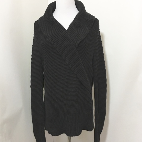 Talbots Sweaters - Talbots Black Label Chunky Knit Black Sweater Sz Large